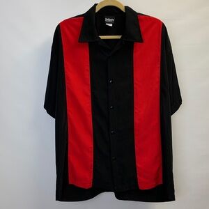 BeRetro Double Panel Button Down Short Sleeve Bowling Shirt Men’s Size XL